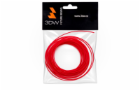3DW - ABS filament 1,75mm červená, 10m, tisk 220-250°C