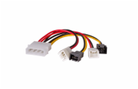 Akyga adaptér Molex/2 x 3-pin 12V/2 x 3-pin 5V/15cm