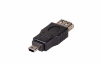 Akyga adaptér USB-AF/miniUSB-B (5-pin)/cerná