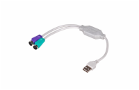 AKY AK-AD-15 Adapter USB-F / 2x PS/2-M