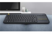 Logitech Wireless Touch Keyboard K400 Plus - EMEA - Czech layout - Black