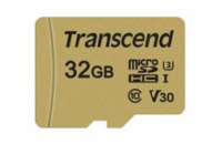 TRANSCEND MicroSDHC karta 32GB 500S, UHS-I U3 V30 + adaptér