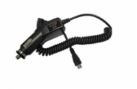 Solight USB nabíjecí autoadaptér, integrovaný kabel micro USB, výstup USB-A, 4200mA, DC 12-24V, černý - DC33