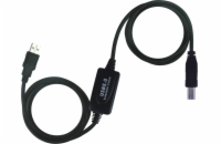 PREMIUMCORD USB 2.0 repeater a propojovací kabel A/M-B/M 10m
