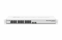 MikroTik CSS326-24G-2S+RM MikroTik Cloud Smart Switch CSS326-24G-2S+RM, 24 non-blocking gigabit.portů, 2xSFP+, Marvell DX switch chip, SwOS
