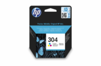 HP 304 Tri-color Original Ink Cartridge, N9K05AE