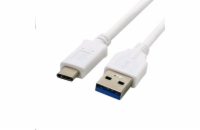 Kabel C-TECH USB 3.0 AM na Type-C kabel (AM/CM), 1m, bílý - CB-USB3C-10W