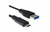 C-Tech CB-USB3C-10B USB 3.0 AM na Type-C, (AM/CM), 1m, černý kabel