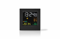 NEDIS meteostanice WEST404B/ vnitřní a venkovní/ digitální/ bezdrátový senzoru počasí/ předpověď počasí/ čas/ LED/ budík