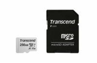 Transcend 256GB microSDXC 300S UHS-I U3 V30 A1 (Class 10) paměťová karta (s adaptérem), 95MB/s R, 40MB/s W