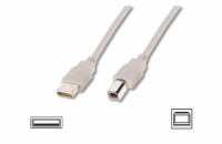 Digitus Připojovací kabel USB 2.0, typ A - B M / M, 1,0 m,šedý