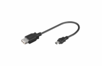 PREMIUMCORD USB redukce kabel USB A/female - Mini 5pin USB/male 20cm OTG