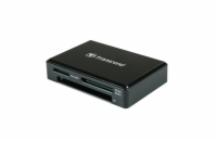 Transcend USB-C čtečka paměťových karet, černá - SDHC/SDXC (UHS-I), microSDHC/microSDXC (UHS-I), CompactFlash (UDMA7)