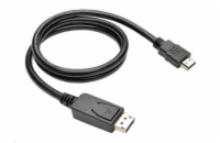 C-TECH Kabel  DisplayPort/HDMI, 2m, černý