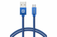 Swissten Datový Kabel Textile Usb / Micro Usb 1,2 M Modrý