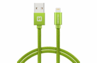 Swissten Datový Kabel Textile Usb / Lightning 1,2 M Zelený