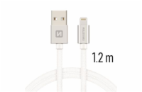 Swissten Datový Kabel Textile Usb / Lightning 1,2 M Stříbrný