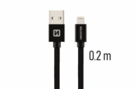 Swissten Datový Kabel Textile Usb / Lightning 0,2 M Černý