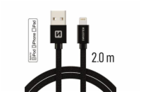 Swissten Datový Kabel Textile Usb / Lightning Mfi 2,0 M Černý