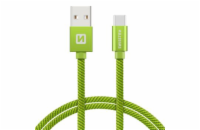 Swissten Datový Kabel Textile Usb / Usb-C 2,0 M Zelený