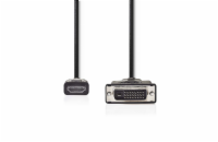 NEDIS kabel HDMI - DVI/ konektor HDMI - 24+1pinová zástrčka DVI-D/ černý/ 2m