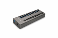 i-tec USB 3.0 HUB 10-port 10W + napájecí adaptér 48W