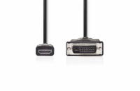 NEDIS kabel HDMI/ konektor HDMI zástrčka - 24 + 1-pinová zástrčka DVI-D/ černý/ 3m