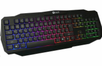 C-Tech Arcus GKB-15 herní klávesnice, casual gaming, CZ/SK, duhové podsvícení, USB