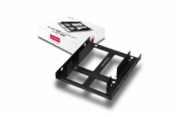 AXAGON RHD-225, kovový rámeček pro 2x 2.5" HDD/SSD do 3.5" pozice, montáž ventilátoru