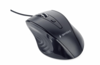 GEMBIRD MUS-4B-02 optical mouse 1200DPI USB Black 1.35m cable length