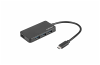 Natec Hub USB 3.0 Moth 4-ports, Black, USB-C NHU-1343