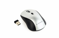 GEMBIRD MUSW-4B-02-BS Wireless optical mouse 1600DPI nano USB black-silver