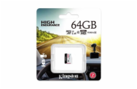 Kingston MicroSDXC karta 64GB microSD XC High Endurance, 95R Class 10 UHS-I U1