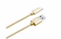 Datový kabel ALIGATOR PREMIUM 2A, USB-C, 1m, zlatý