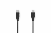 NEDIS kabel USB 2.0/ zástrčka USB-A - zástrčka USB-A/ černý/ bulk/ 3m