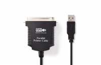 NEDIS kabel USB 2.0 k tiskárně/ zástrčka USB-A - zástrčka Centronics 36-pinová/ černý/ 2m
