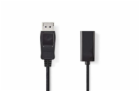 Nedis CCGB37150BK02 - DisplayPort – HDMI Kabel | DisplayPort Zástrčka - HDMI Zásuvka | 0,2 m | Černá barva