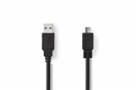 NEDIS kabel USB 2.0/ zástrčka USB-A - zástrčka micro-B/ černý/ box/ 3m