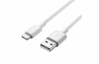 PremiumCord Kabel USB 3.1 C/M - USB 2.0 A/M, rychlé nabíjení proudem 3A, 10cm, bílá