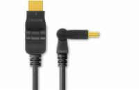 Kabel HDMI A - HDMI A M/M 1m, otočné zlacené konektory