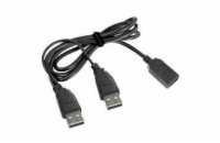CABLEXPERT Kabel USB A-A 1m 2.0 prodlužovací DUÁLNÍ pro extra napájení