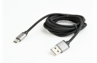 GEMBIRD Kabel USB na USB-C kabel (AM/CM), 1,8m, opletený, černý, blister