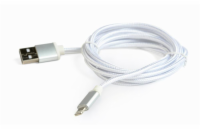 GEMBIRD Kabel USB 2.0 Lightning (IP5 a vyšší) nabíjecí a synchronizační kabel, opletený, 1,8m, stříbrný, blis