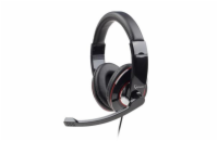 Gembird Sluchátka s mik MHS-U-001 Gaming black, USB