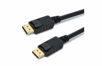 PremiumCord DisplayPort 1.3 přípojný kabel M/M, zlacené konektory, 1m