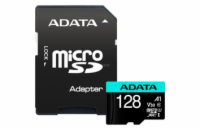 ADATA MicroSDXC karta 128GB Premier Pro UHS-I V30S (R:100/W:80 MB/s) + SD adaptér