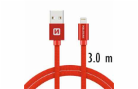 Swissten Datový Kabel Textile Usb / Lightning 3,0 M Červený