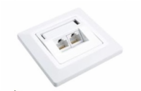 Solarix zásuvka CAT6 UTP 2 x RJ45 pod omítku bílá SX9