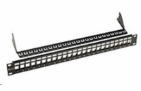 Solarix Univerzální modulární neosazený patch panel 24 portů černý 1U SX24M-0-STP-BK-UNI