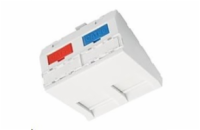 SOLARIX Modul French style Solarix 45x45mm pro 2 keystony úhlový bílý SXF-M-2-45-WH-U